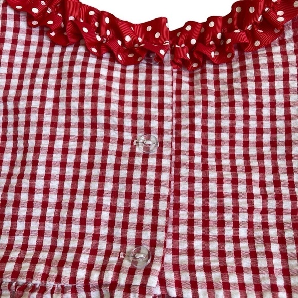 Emily Rose Girls Red White Gingham Seersucker Summer Dress Watermelon Size 3T - Picture 11 of 14